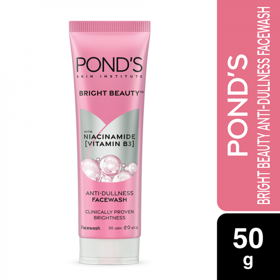 Ponds Bright Beauty Anti-Dullness Face Wash With Niacinamide & Vitamin B3 50g Tube