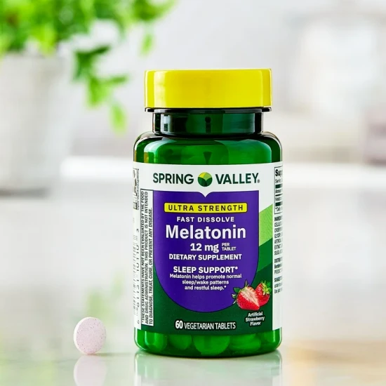 Spring Valley Melatonin 3mg Sleep Support 120 Strawberry Flavor Tablets
