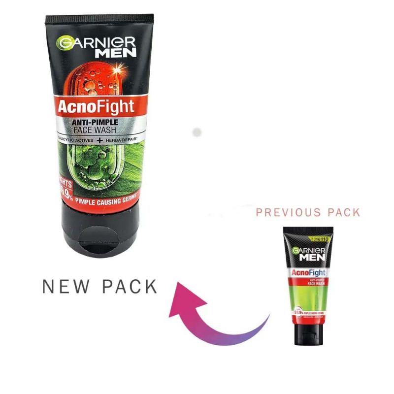 Garnier Men Acno Fight Anti Pimple Face Wash with Salicylic Active & Herba Repair 50gm (Official)