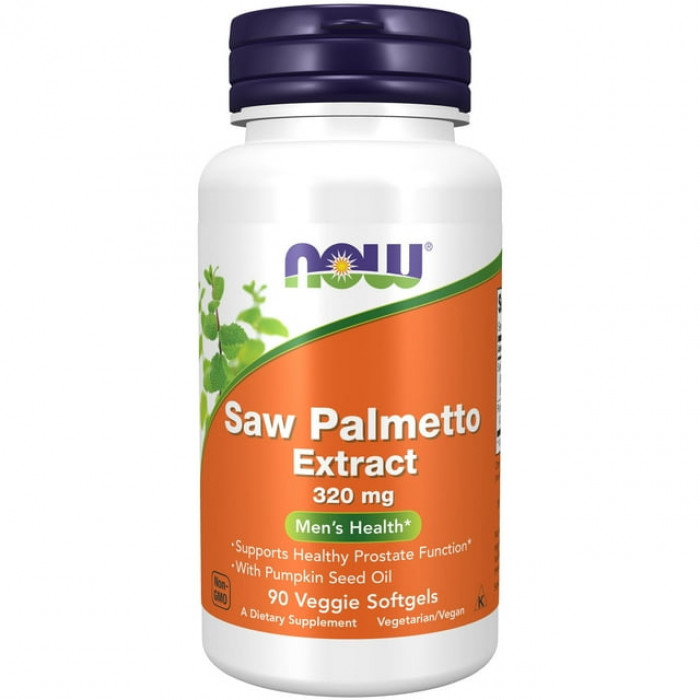 NOW Foods Saw Palmetto Extract 320 mg with Pumpkin Seed Oil, 90 Veg Softgels | USA