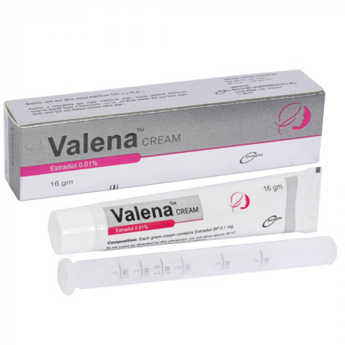 Valena Estradiol 0.01% Vaginal Cream 16g Tube