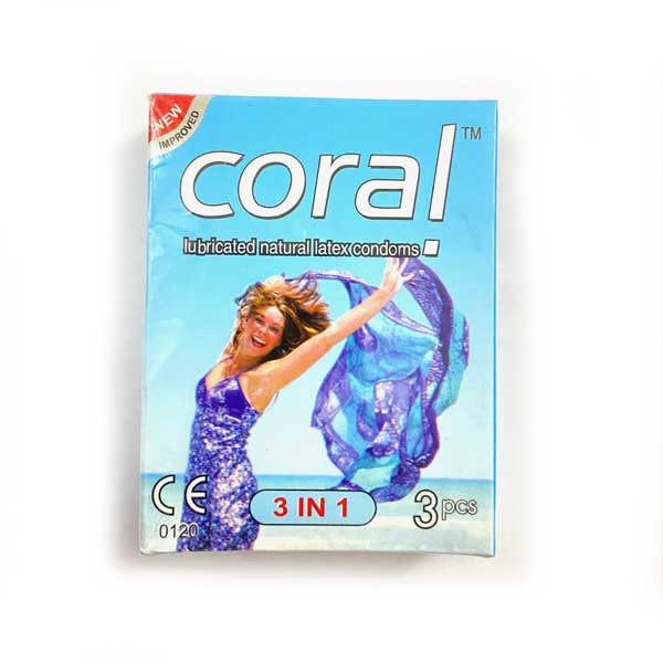 Coral Condom 3 in 1 (1 Packet)