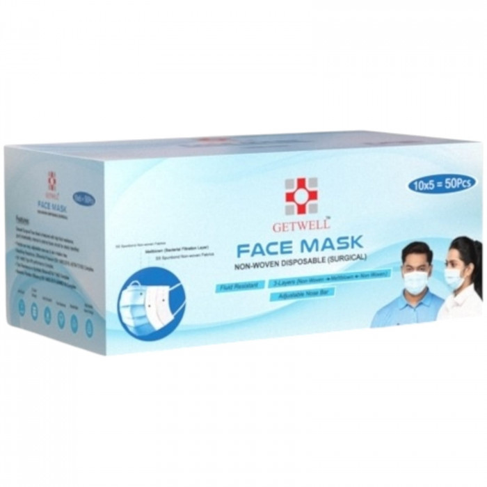 Getwell Surgical Face Mask 3 Layer with Protection Against Germs