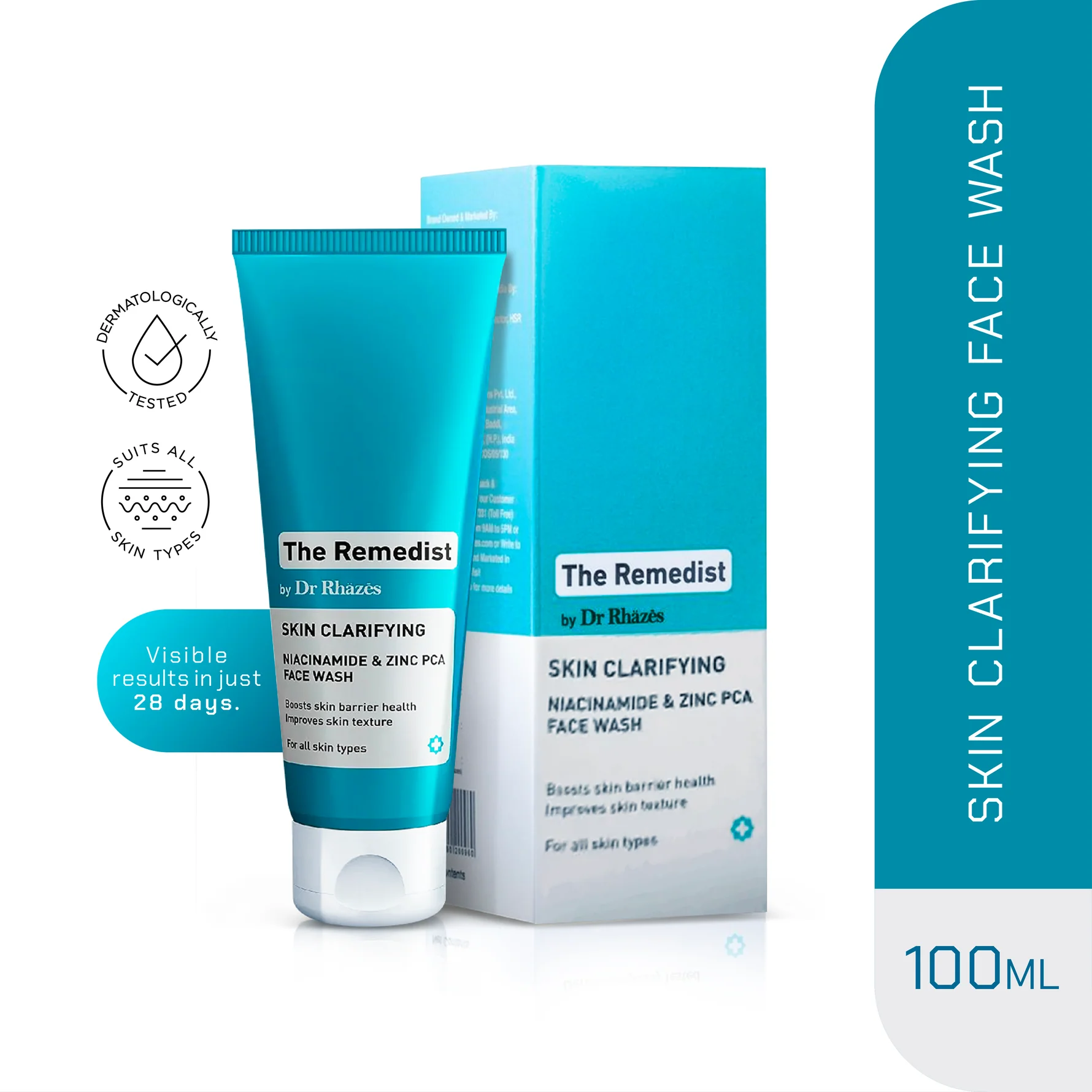 The Remedist by Dr Rhazes Skin Clarifying Niacinamide & Zinc PCA Facewash 100ml - Buy Online in Bangladesh | ePharma