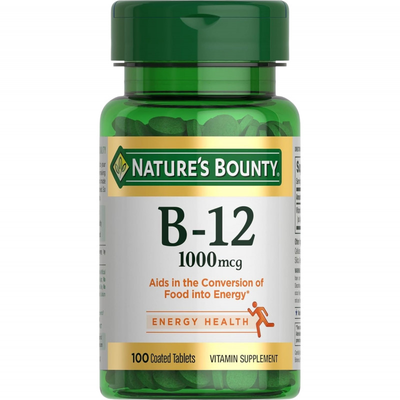 Nature's Bounty Vitamin B12 1000mcg 100 Tablets | USA