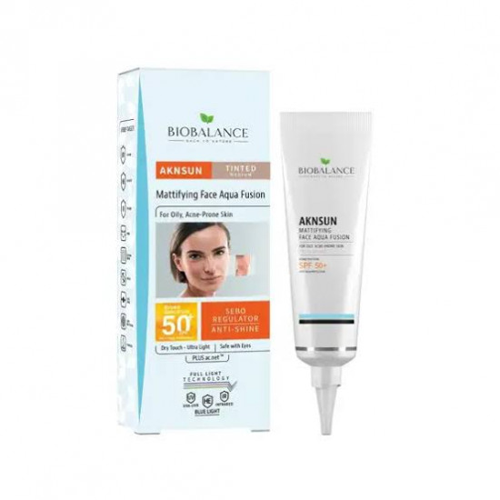 Bio Balance Aknsun Mattifying Face Aqua Fusion For Oily Acne-Prone Skin SPF 50+