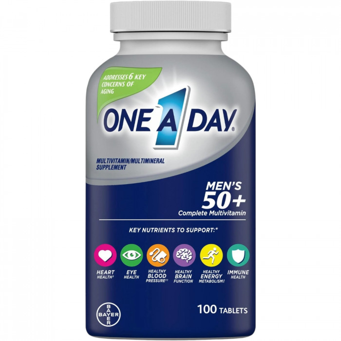 One A Day Mens Multivitamins, Supplement with key nutrients like Vitamins A, B6, C, D, E, K, Riboflavin, Thiamin, and Niacin & more, 100 count, USA