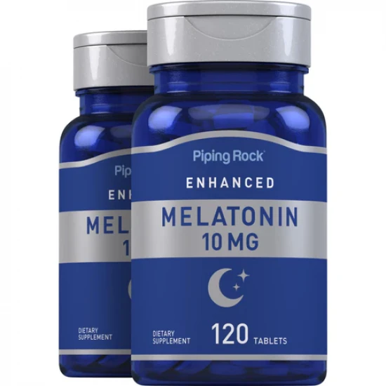 Piping Rock 10mg Enhanced Melatonin 120 Tablets