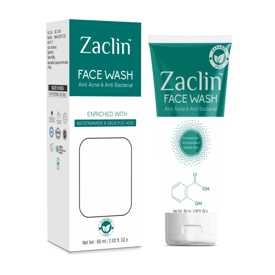 Zaclin Anti-Acne & Anti-Bacterial Face Wash 60ml - Buy Online in Bangladesh | ePharma