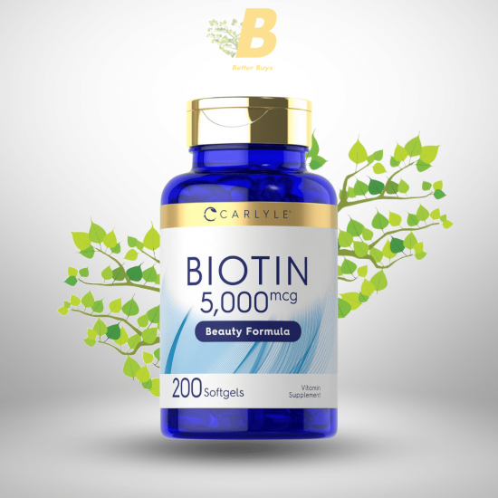 Carlyle Biotin 5000mcg Softgels | 200 Count