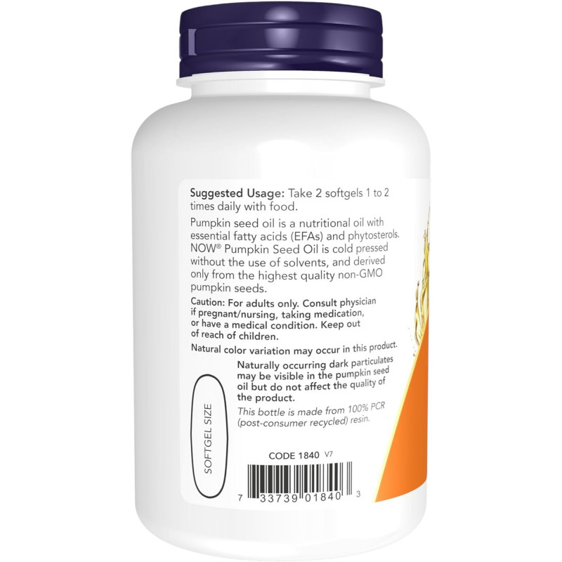 Now Pumpkin Seed Oil 1000 mg 100 softgels | USA - Buy Online in Bangladesh | ePharma