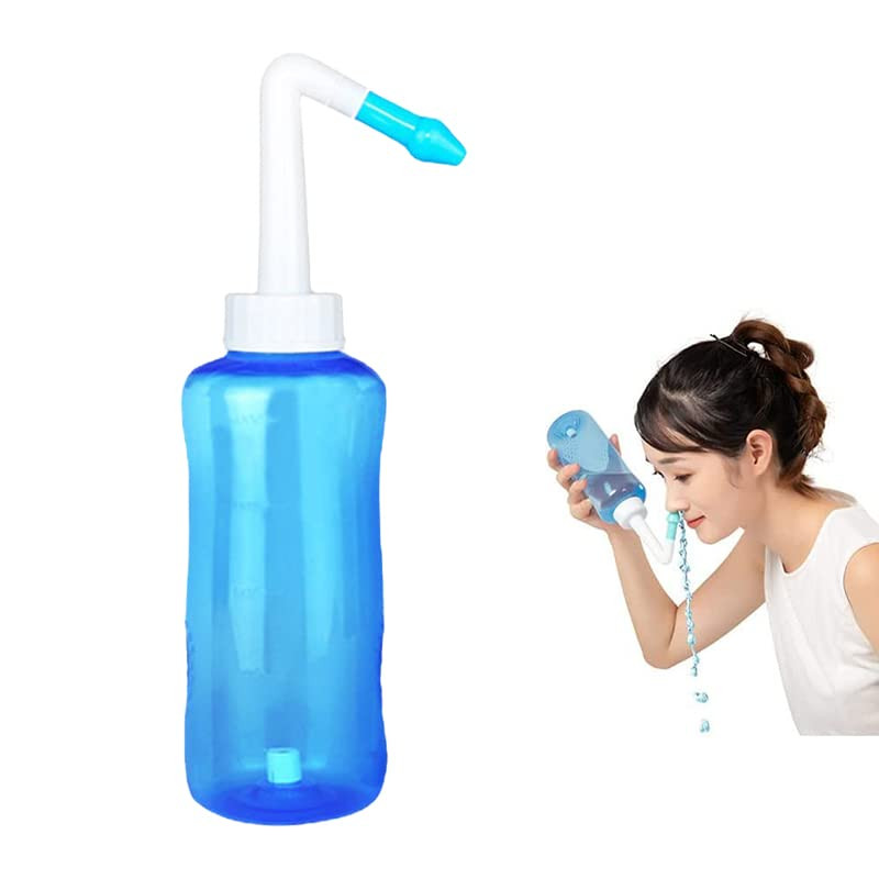 Portable Nasal Wash Bottle Manual Neti Pot Sinus Rinse Bottle 500ml