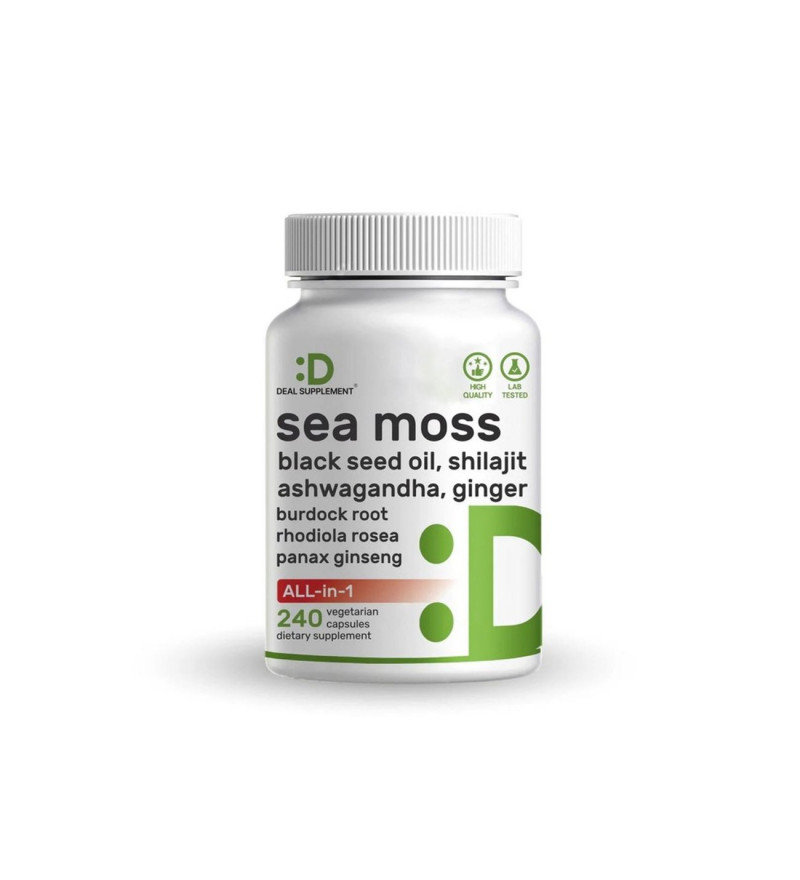Irish Sea Moss 240 Veggie Capsules – 14 Superfood Complex with Black Seed Oil, Ashwagandha, & Ginger - Buy Online in Bangladesh | ePharma