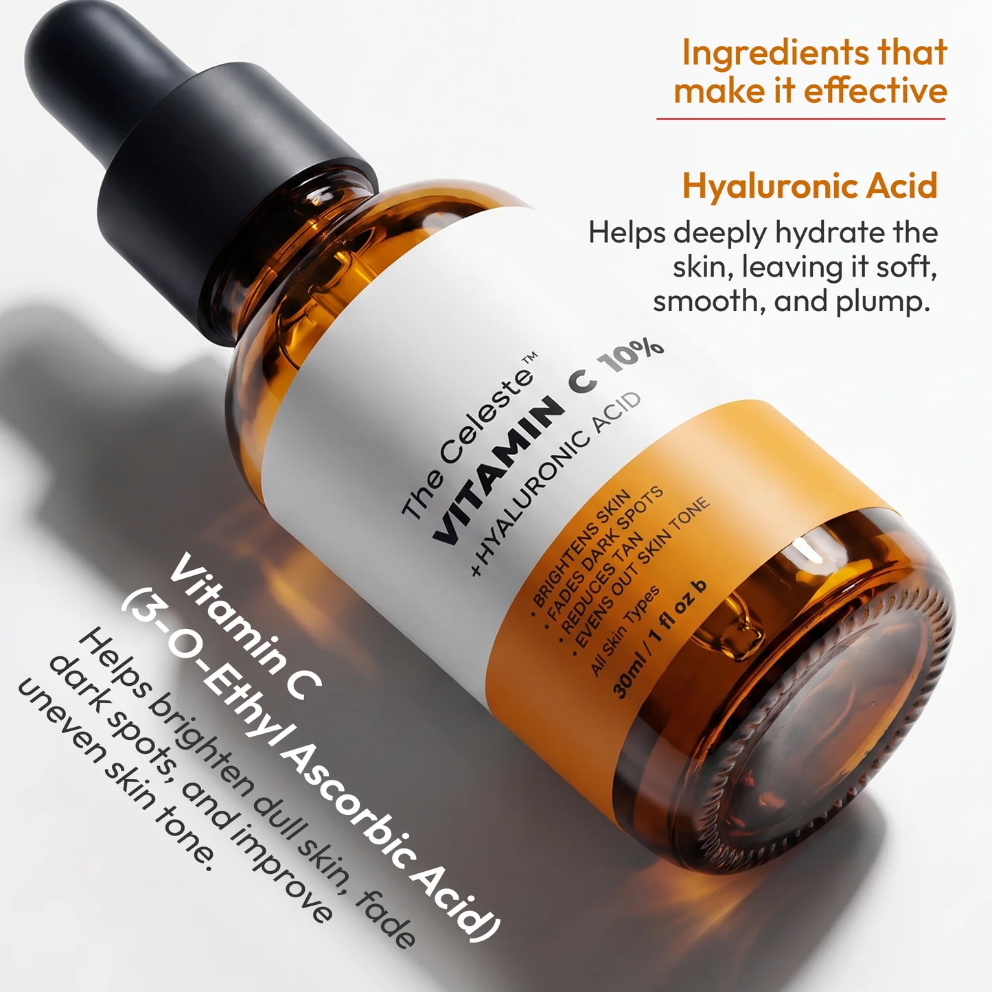 The Celeste Vitamin C 10%+Hyaluronic Acid Serum 30ml - Buy Online in Bangladesh | ePharma