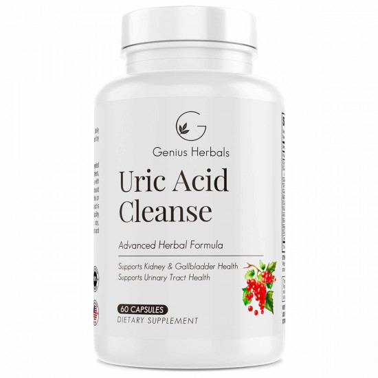 Genius Herbals Uric Acid Cleanse Supplement, 60 Capsules | USA