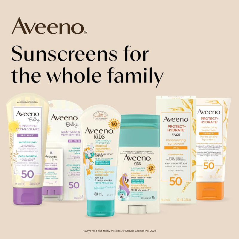 Aveeno Baby Mineral Sunscreen SPF 50 for Sensitive Skin (88ml) - Buy Online in Bangladesh | ePharma