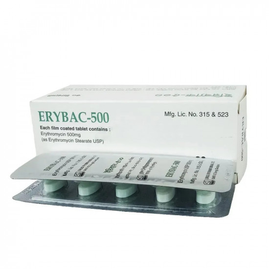 Erybac 500mg Tablet | 1 Strip