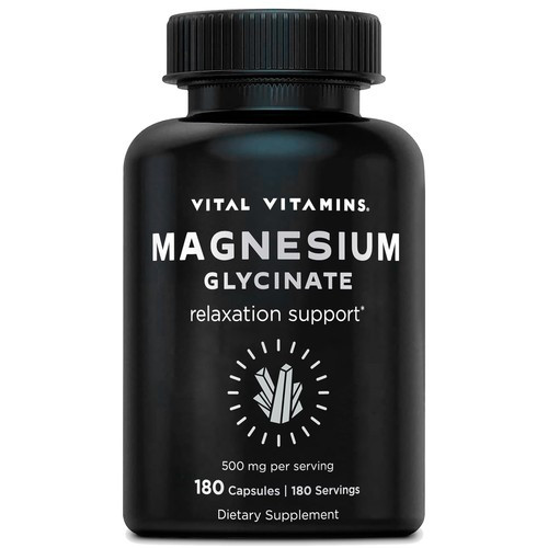 Vital Vitamins Magnesium Glycinate 500mg Relaxation Support, 180 Capsules - Buy Online in Bangladesh | ePharma