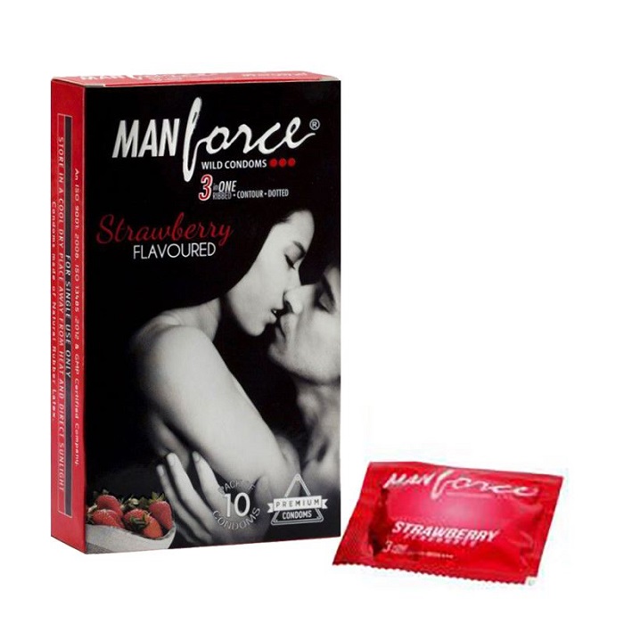 Manforce Wild Condom Strawberry 10pcs