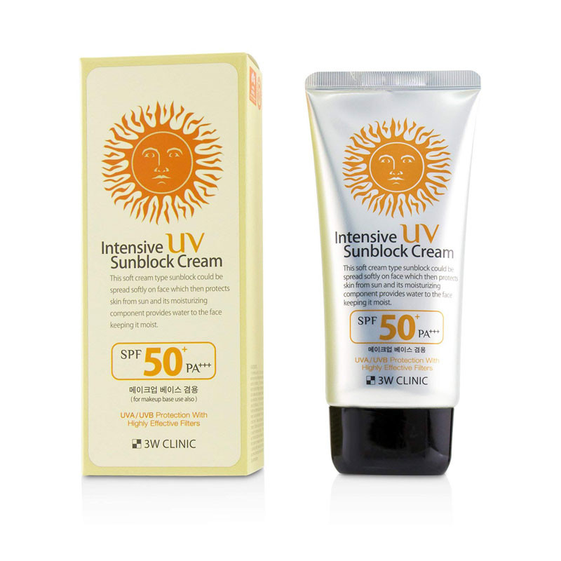 3W Clinic Intensive UV Sunblock Cream SPF 50+ PA+++ 70ml - Buy Online in Bangladesh | ePharma
