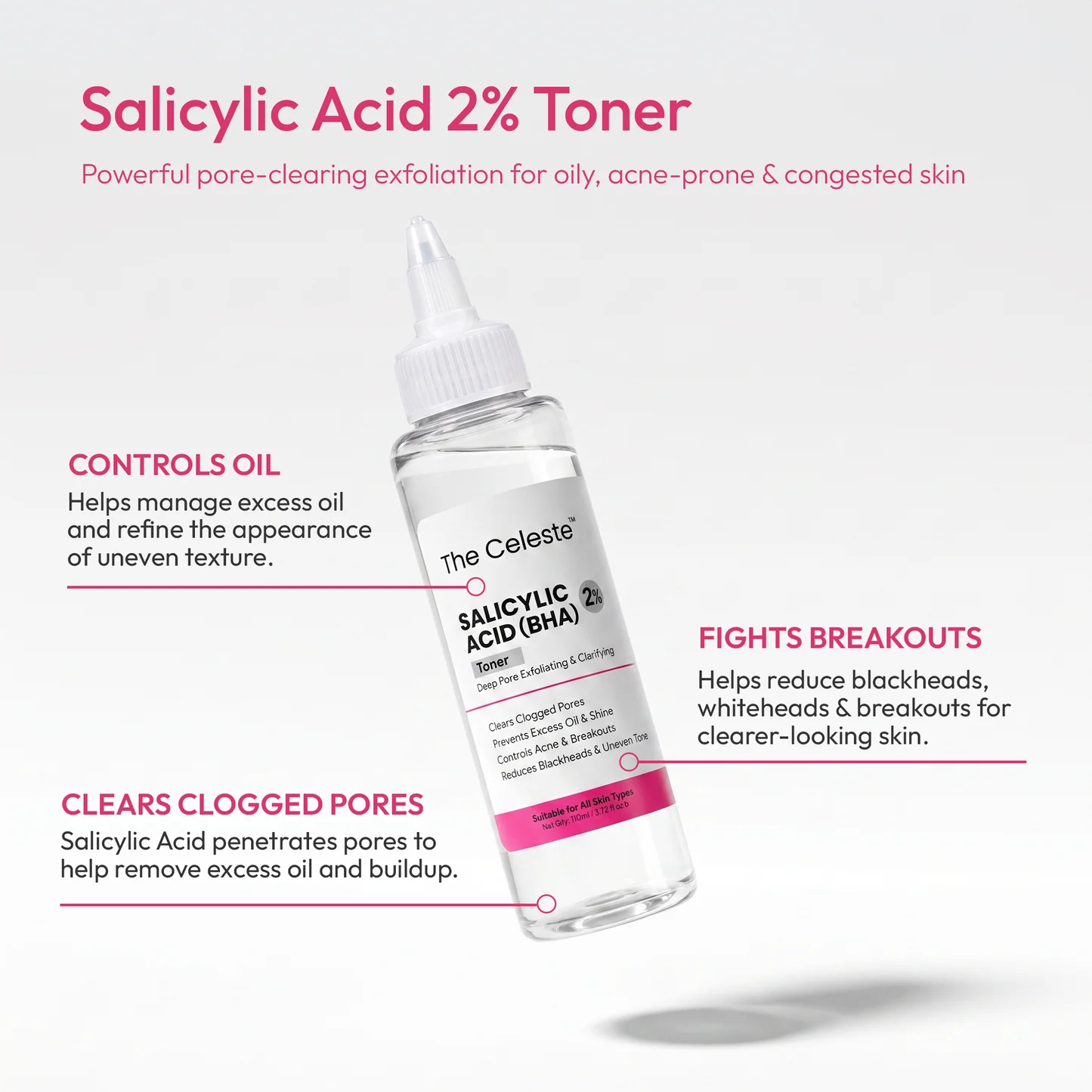 The Celeste 2% Salicylic Acid (BHA) Toner 110ml - Buy Online in Bangladesh | ePharma
