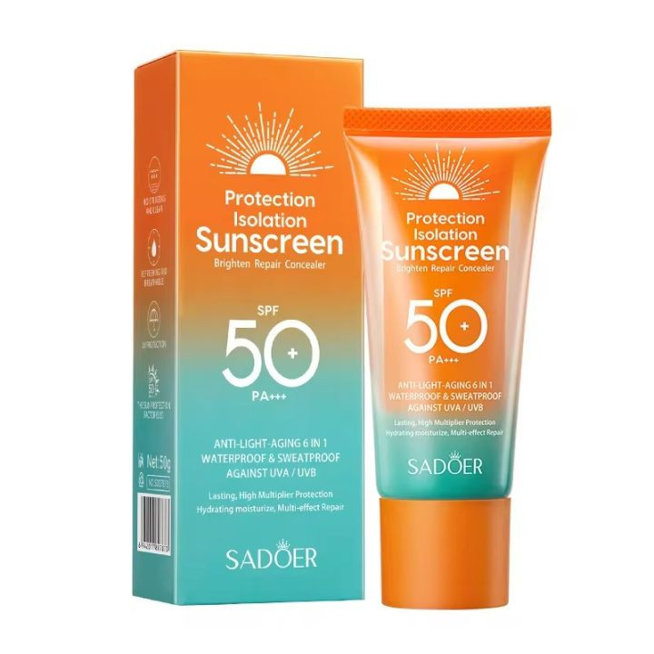 Sadoer Protection Isolation Brighten Repair Sunscreen Cream SPF 50 PA+++ - Buy Online in Bangladesh | ePharma