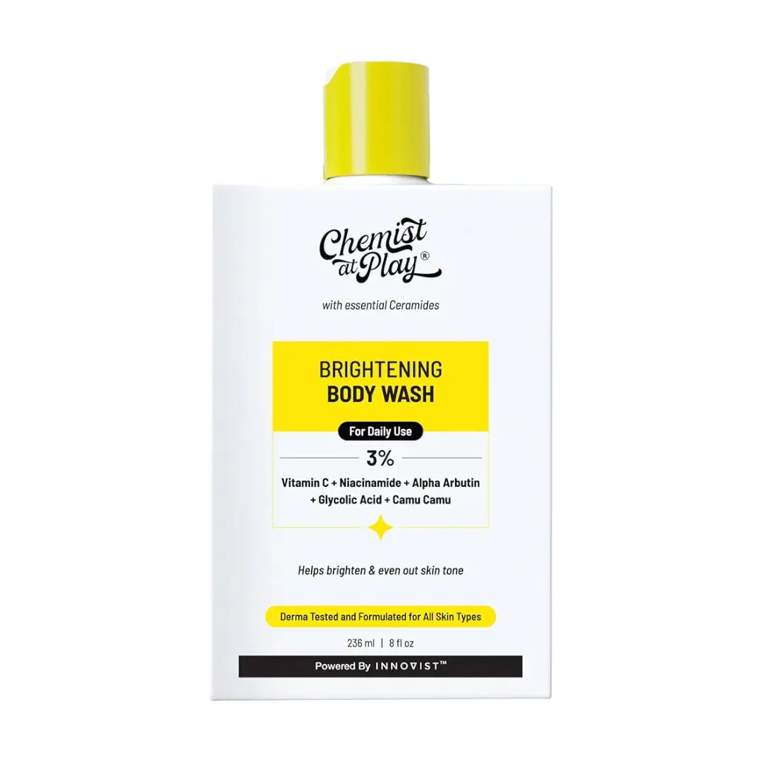 Chemist at Play Brightening Body Wash (3% Vitamin C+Niacinamide + Alpha Arbutin + Glycolic Acid + Camu Camu) 236ml