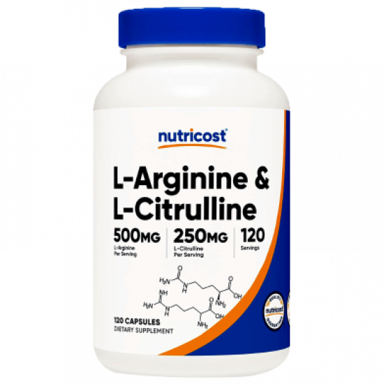 Nutricost L-Arginine 500mg L-Citrulline Complex 250mg, 120 Capsules