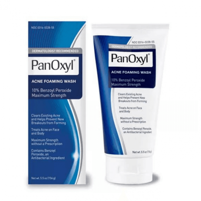 PanOxyl Acne Foaming Wash Benzoyl Peroxide 10% Maximum Strength 156g