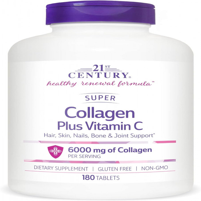 21st Century Super Collagen Plus Vitamin C 6000mg 180 Tablets