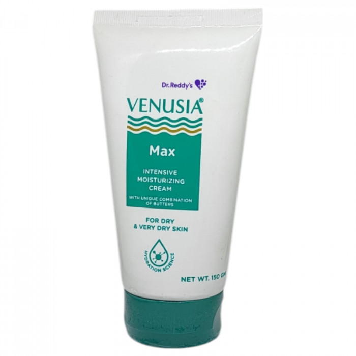 Dr. Reddy's Venusia Max Intensive Moisturizing Cream, For Dry Skin, Repairs & Smoothens Skin, 150 GM, Made By India