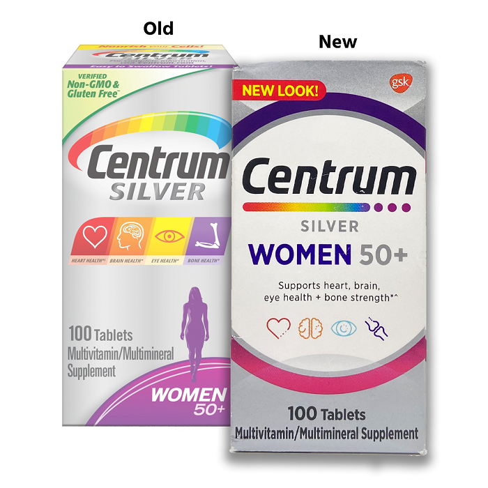 Centrum Silver Women's Multivitamin For Women 50+, Multivitamin/Multimineral Supplement With Vitamin D3, B Vitamins, Calcium And Antioxidants, Gluten Free, Non-GMO Ingredients 100 Count