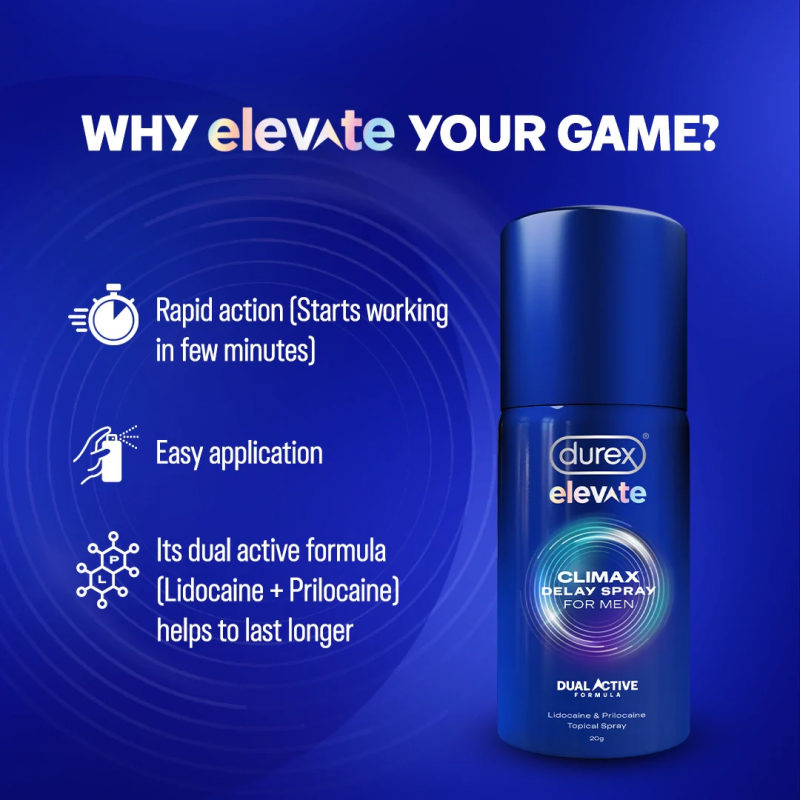 Durex Elevate Climax Delay Spray for Men 20g - Buy Online in Bangladesh | ePharma