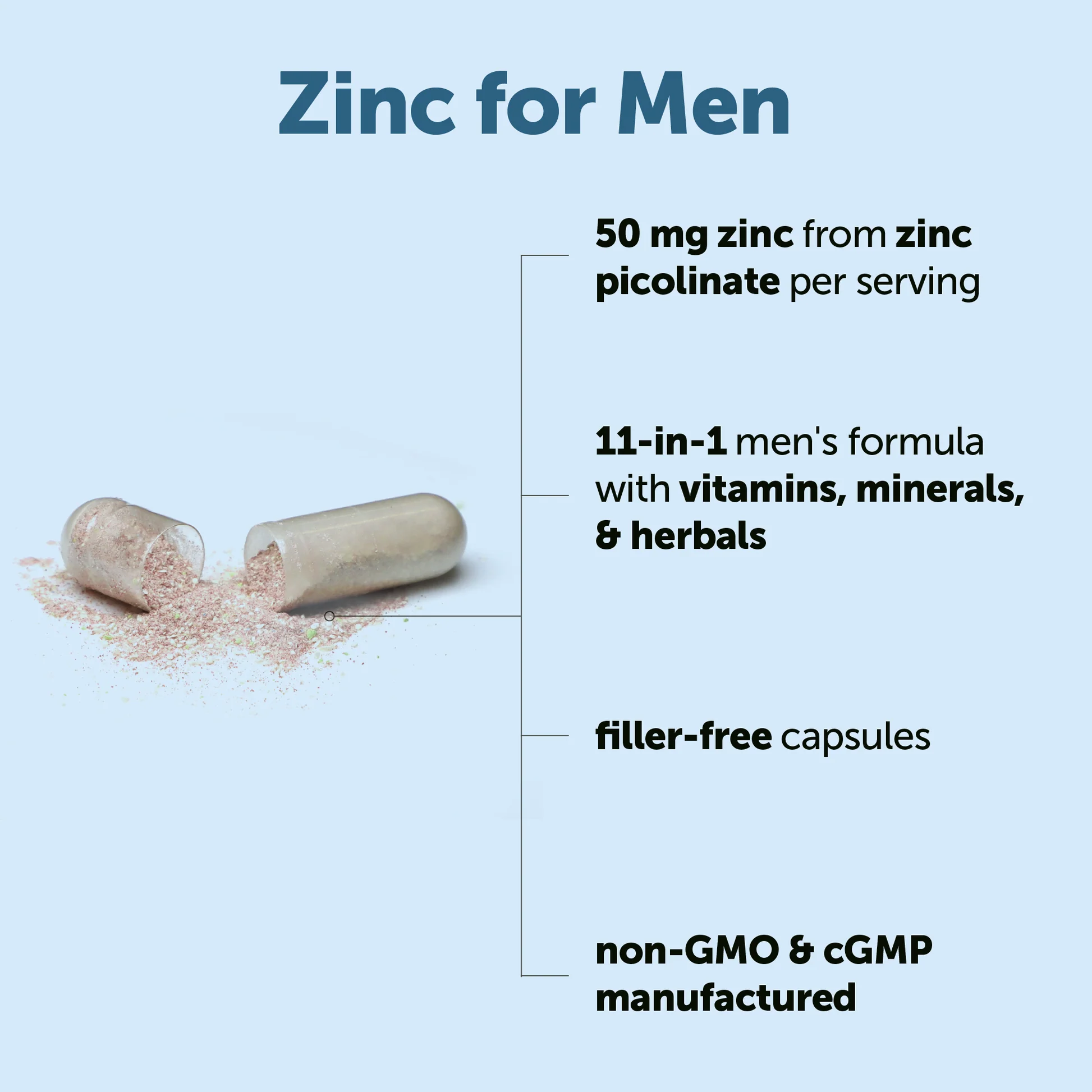 Micro Ingredients Zinc For Men 11-in-1, 240 Capsules - Buy Online in Bangladesh | ePharma