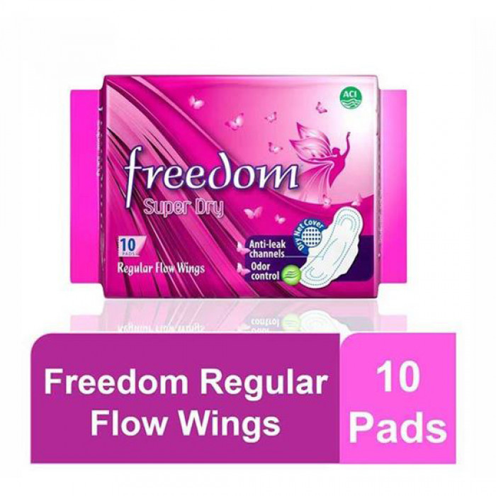 Freedom Super Dry Regular Flow Wings Sanitary Napkin 8 Pads