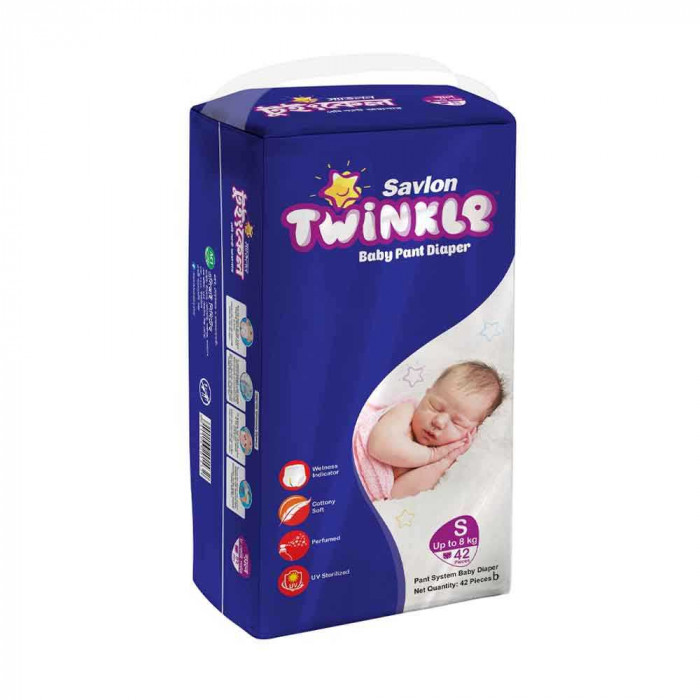 Savlon Twinkle Baby Pant Diaper S 8kg 42pcs