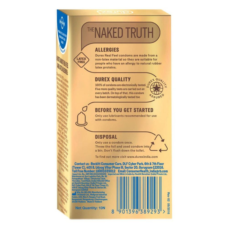 Durex Real Feel Skin on Skin Feeling Condom 10's Pack - Buy Online in Bangladesh | ePharma