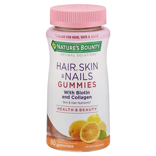 Natures Bounty, Hair, Skin, and Nails with Biotin & Collagen, 2500 mcg ...