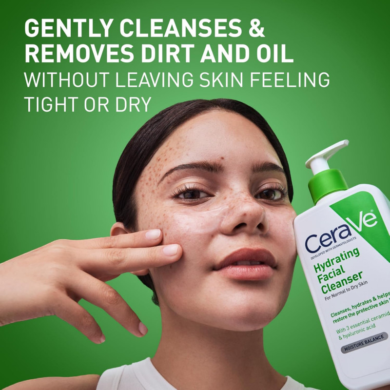 Cerave Hydrating Facial Cleanser for Normal to Dry Skin 355ml - Buy Online in Bangladesh | ePharma