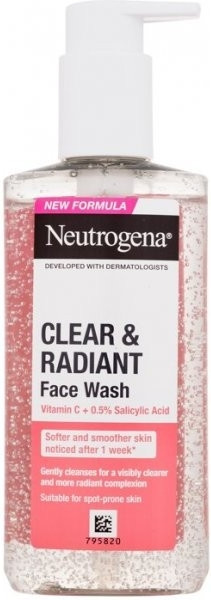 Neutrogena Clear & Radiant Face Wash with Vitamin C+0.5% Salicylic Acid 200ml - Buy Online in Bangladesh | ePharma