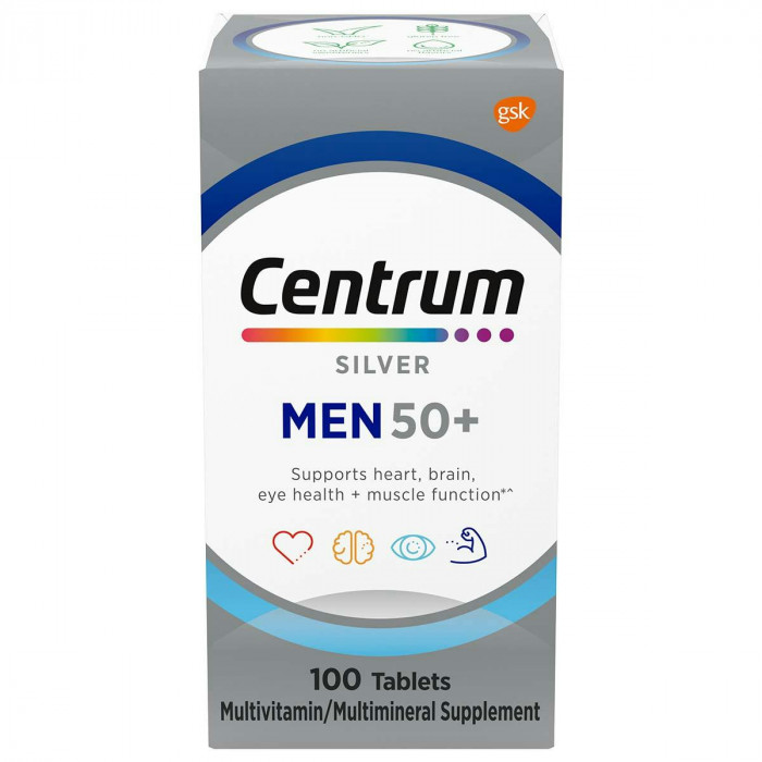 Centrum Silver Men 50+ With Vitamin B & D3, 100 Tablets | USA