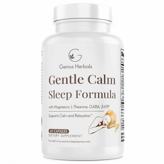 Genius Herbals Gentle Calm Sleep Formula | 60 Capsules