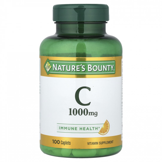Nature’s Bounty Vitamin C 1000mg, 100 Caplets | USA