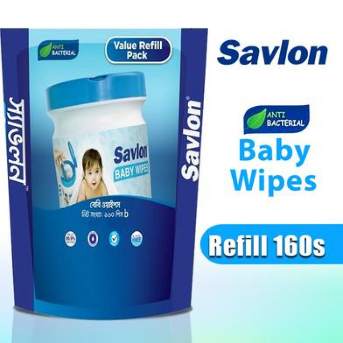 Savlon Baby Wipes Refill Pack 160's Pack