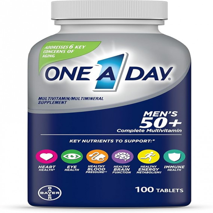 One A Day Mens Multivitamins, Supplement with key nutrients like Vitamins A, B6, C, D, E, K, Riboflavin, Thiamin, and Niacin & more, 100 count, USA