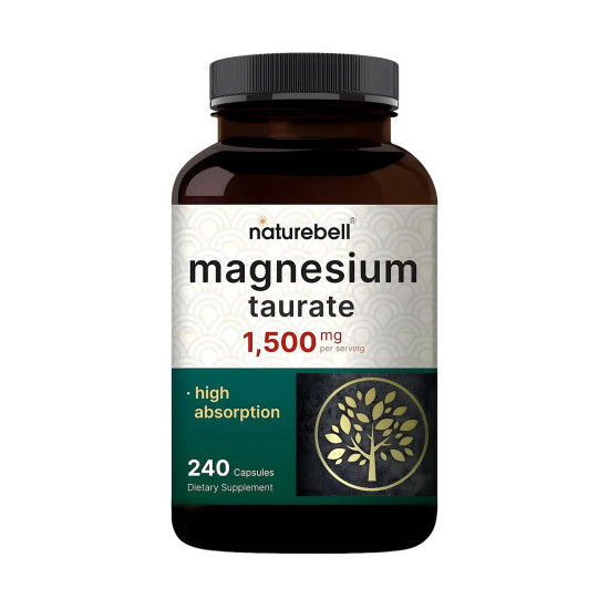 NatureBell Magnesium Taurate 1500mg, 240 Capsules