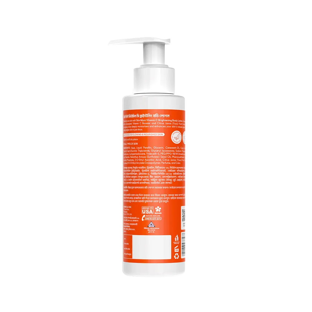 Skin Mynt Vitamin C Brightening Body Lotion 100ml - Buy Online in Bangladesh | ePharma