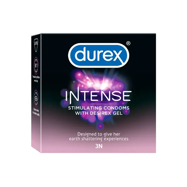 Durex Intense Stimulating With Desirex Gel 3's Condom - Buy Online in Bangladesh | ePharma