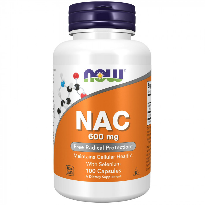 NOW Foods NAC 600 mg, 100 Capsules | USA Made