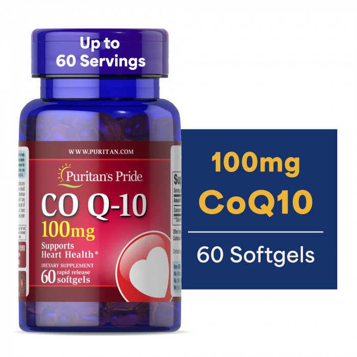 Puritan's Pride Co Q-10 100mg, 60 Softgels, USA